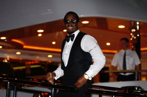P. Diddy lors de sa soirée privée sur un yacht à Cannes le 22 mai 2012