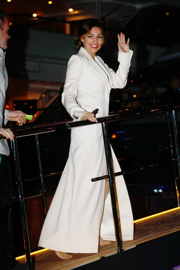 Kelly Brook lors de la soirée privée de P. Diddy sur un yacht à Cannes le 22 mai 2012