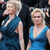 Sandrine Bonnaire et Alexandra Lamy lors de la présentation de J'enrage de son absence au Festival de Cannes, le 22 mai 2012.