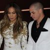 Jennifer Lopez et Casper Smart en amoureux à l'hôtel Bellagio, ont fait la fête après le concert Q'Viva : The Chosen. Las Vegas, le 26 mai 2012.