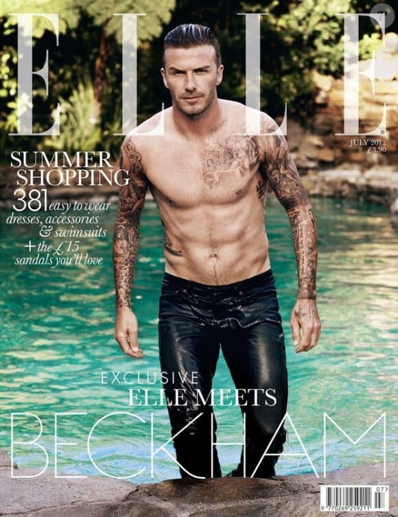 David Beckham en couverture du magazine Elle UK de juin 2012.