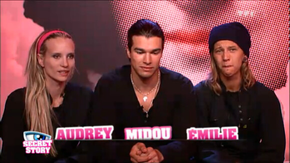 Audrey, Midou et Emilie dans la quotidienne de Secret Story 6, lundi 28 mai 2012 sur TF1