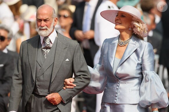 Le prince et la princesse Michael de Kent au mariage du prince Albert et de la princesse Charlene de Monaco, le 2 juillet 2011