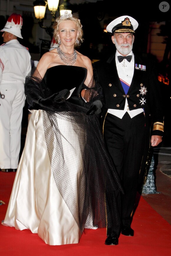 Le prince et la princesse Michael de Kent au dîner du mariage du prince Albert et de la princesse Charlene de Monaco, le 2 juillet 2011