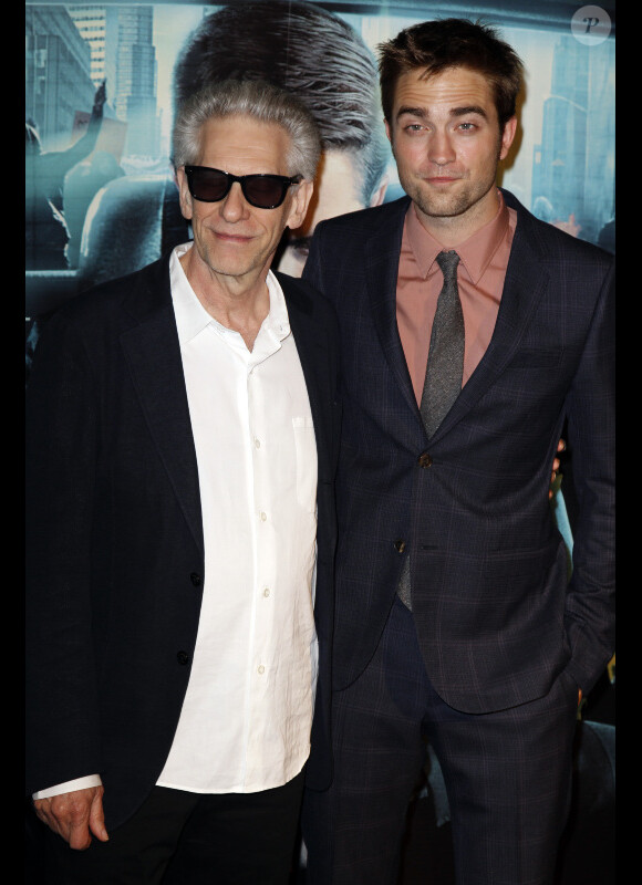 Robert Pattinson et le réalisateur David Cronenberg à l'avant-première de Cosmopolis, à Paris le 30 mai 2012.