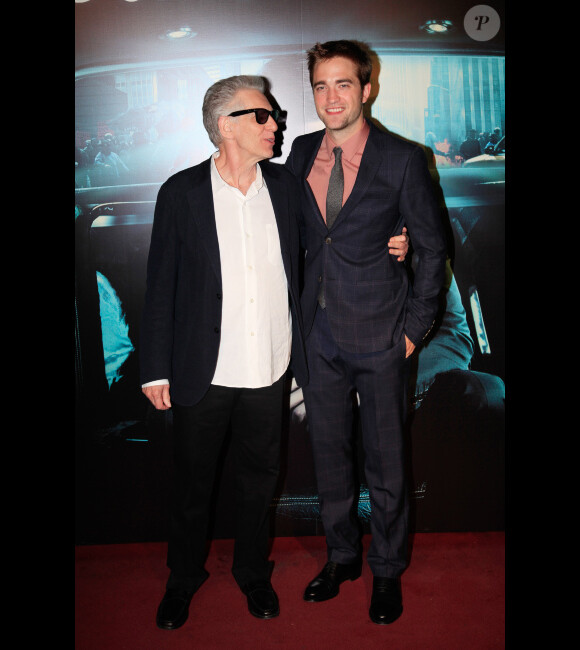 Robert Pattinsonet David Cronenberg à l'avant-première de Cosmopolis, à Paris le 30 mai 2012.