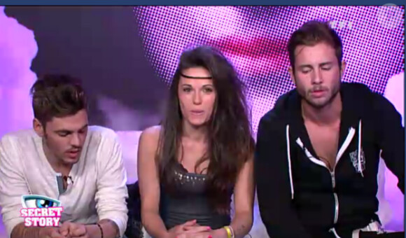 Yoann, Capucine et Alexandre dans la quotidienne de Secret Story 6 le jeudi 7 juin 2012 sur TF1