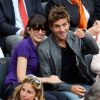 Nolwenn Lery et Arnaud Clément le 9 mai 2012 à Roland-Garros lors de la finale féminine entre Sharapova et Errani.