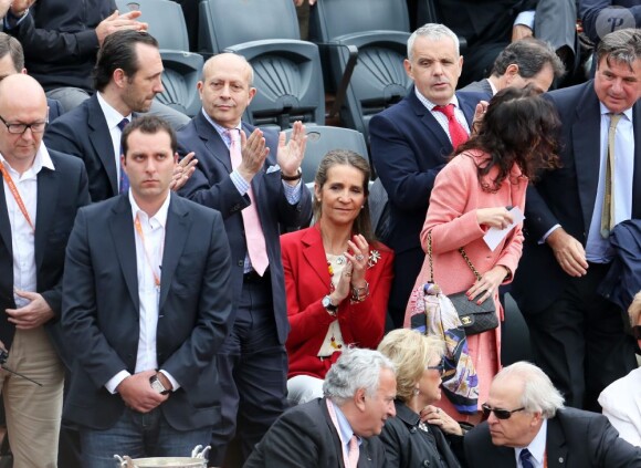 L'infante Elena d'Espagne à Roland-Garros le 10 juin 2012 pour la finale Nadal-Djokovic