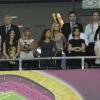Les femmes et compagnes des joueurs tricolores étaient présentes lors du match de l'équipe de France perdu face à la Suède le 19 juin 2012 à Kiev en Ukraine (2-0)