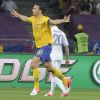 Zlatan Ibrahimovich lors du match de l'équipe de France perdu face à la Suède le 19 juin 2012 à Kiev en Ukraine (2-0)