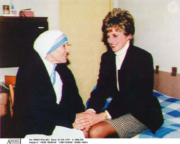 Mere Teresa et Lady Diana en juillet 1997