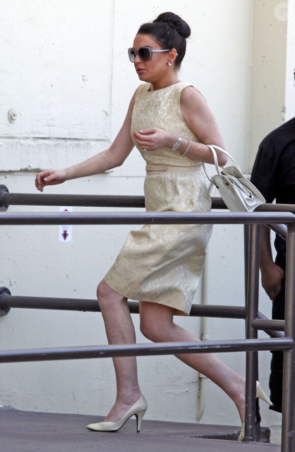 Lindsay Lohan en plein tournage de Liz & Dick à Los Angeles le 21 juin 2012
