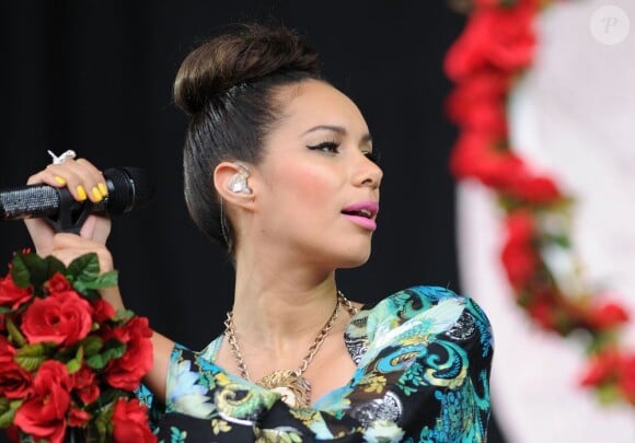 Leona Lewis sur scène au Festival Hackney Weekend 2012 organisé par la BBC Radio 1. Londres le 23 juin.