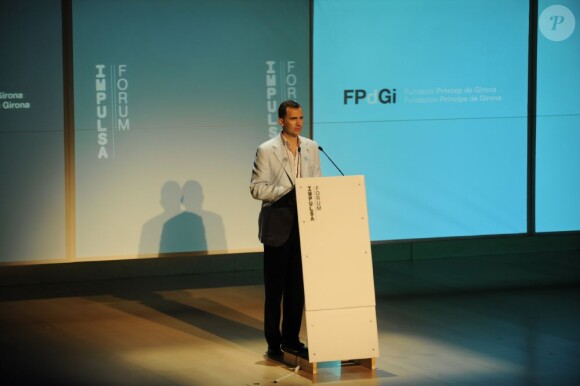 La princesse Letizia et le prince Felipe d'Espagne lors du 3e Forum Impulsa, à Barcelone le 29 juin 2012.