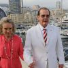 Roger Moore et son épouse Kristina Tholstrup durant le Jumping de Monaco, le 29 juin 2012.