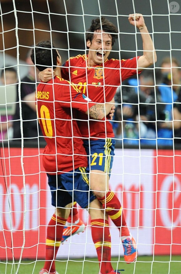 David Silva lors de la finale de l'Euro remportée par l'Espagne face à l'Italie (4-0) au stade olympique de Kiev le 1er juillet 2012