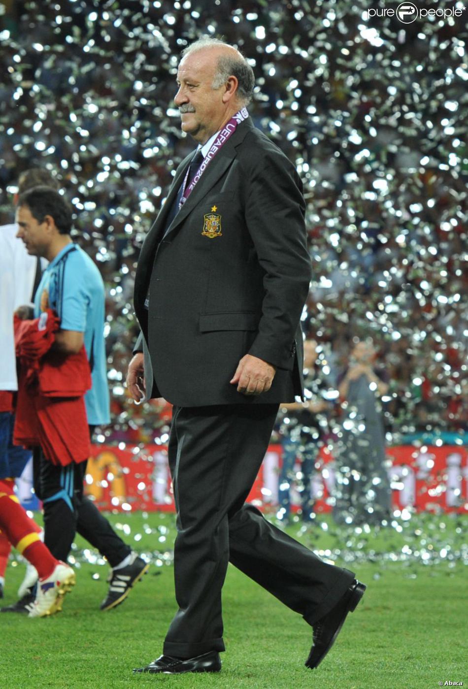 Vicente del Bosque lors de la finale de l'Euro remportée ...