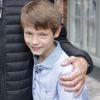 Le prince Felix de Danemark, 9 ans, avant son dernier jour de l'année à l'école privée Krebs de Copenhague, le 29 juin 2012.