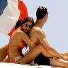 Cristiano Ronaldo et Irina Shayk amoureux lors de leurs vacances à Saint-Tropez le 3 juillet 2012