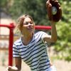 LeAnn Rimes s'éclate comme une folle avec les fils de son mari Eddie Cibrian Mason et Jake le 2 juillet 2012 dans un superbe parc de Malibu