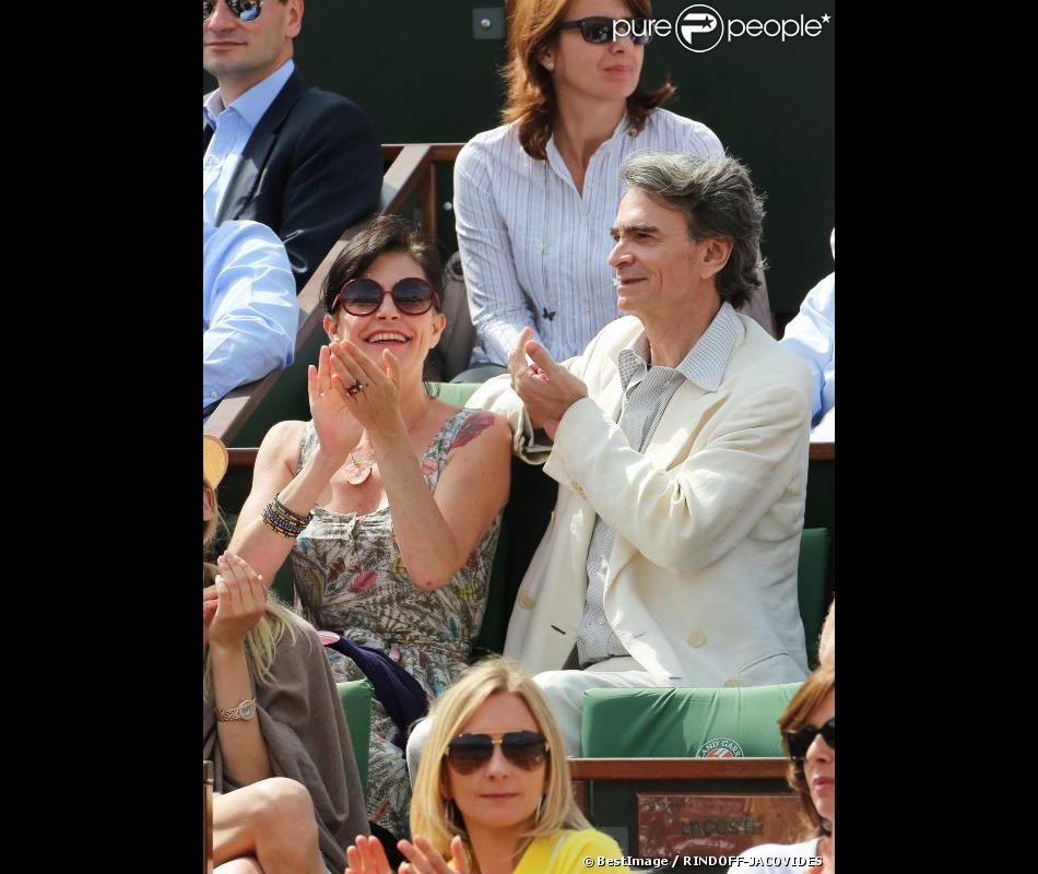 Michel Blanc En Couple Avec Lio Lio et son nouveau compagnon à Roland-Garros le 31 mai 2012 - Purepeople