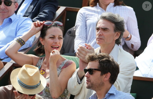 Lio et son nouveau compagnon, complices, à Roland Garros le 31 mai 2012