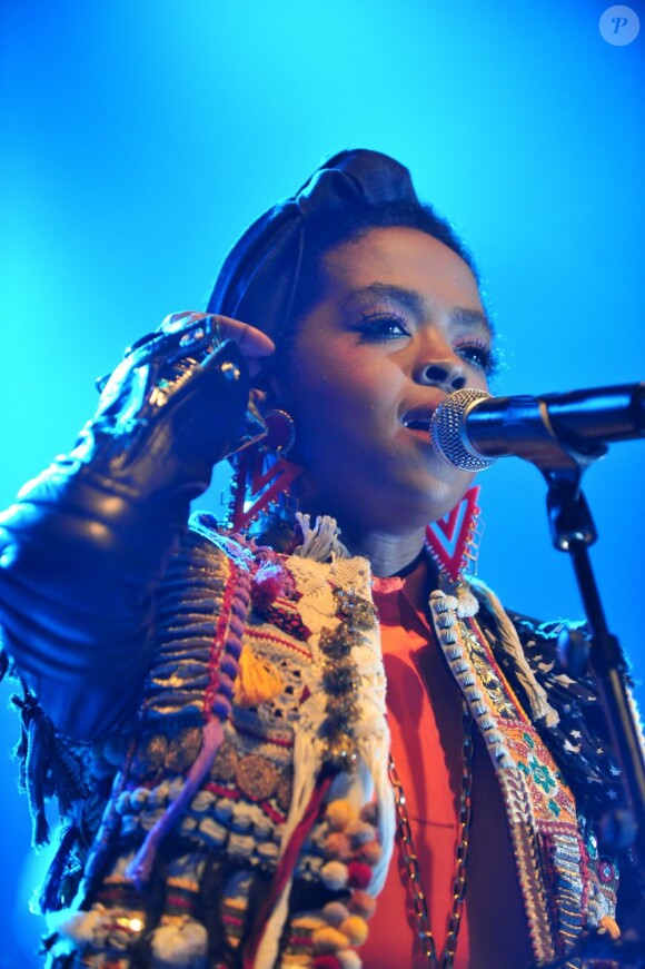 Lauryn Hill en concert à l'Olympia, à Paris, le 16 avril 2012.