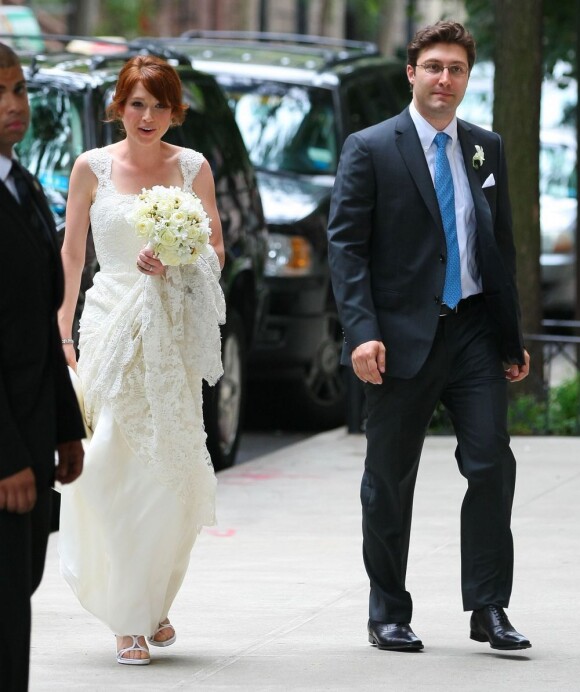 Ellie Kemper et son compagnon Michael Koman se sont dit oui à New York, le 7 juillet 2012.