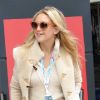 Kate Hudson dans le paddock du Grand Prix de Formule 1 de Grande Bretagne à Silverstone le 8 juillet 2012