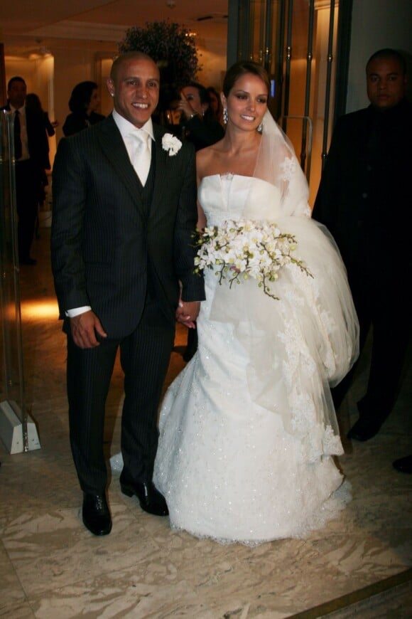 Mariage de Roberto Carlos et Mariana Lucon à São Paulo le 13 juin 2009.