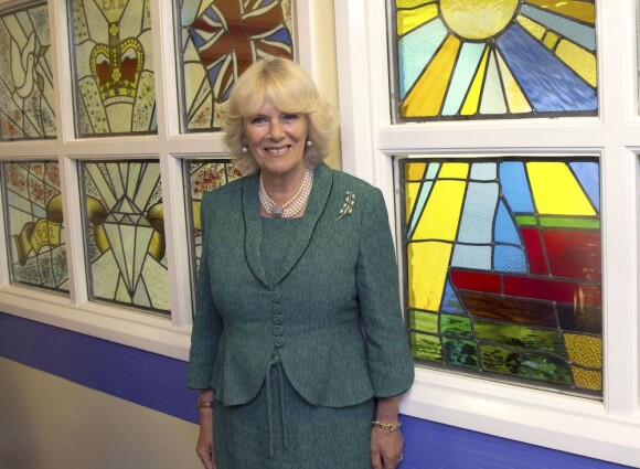 Camilla Parker Bowles à Brecon le 10 juillet 2012. Le prince Charles et sa femme Camilla Parker Bowles effectuaient en juillet 2012 une visite de quatre jours au Pays de Galles.