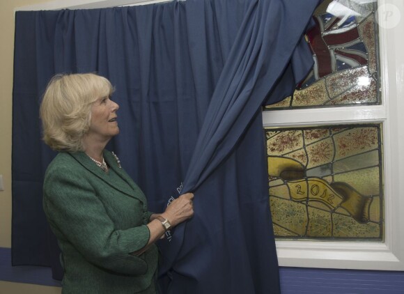 Camilla Parker Bowles à Brecon le 10 juillet 2012. Le prince Charles et sa femme Camilla Parker Bowles effectuaient en juillet 2012 une visite de quatre jours au Pays de Galles.