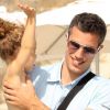Robin van Persie et son adorable petite fille Dina le 10 juillet 2012 sur l'île de Formentera
