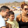 Robin van Persie, sa femme Bouchra et ses enfants Shaqueel et Dina le 10 juillet 2012 sur l'île de Formentera