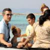 Robin van Persie, sa femme Bouchra et ses enfants Shaqueel et Dina le 10 juillet 2012 sur l'île de Formentera