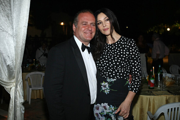 Monica Bellucci et Pascal Vicedomini au festival d'Ischia, en Italie le 11 juillet 2012.