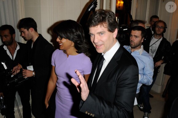 Audrey Pulvar et Arnaud Montebourg à Paris, le 18 janvier 2012.