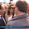 François Hollande et Valérie Trierweiler étaient à Brest dans l'après-midi du 14 juillet 2012 pour les fêtes maritimes Tonnerres de Brest.