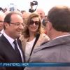 François Hollande et Valérie Trierweiler étaient à Brest dans l'après-midi du 14 juillet 2012 pour les fêtes maritimes Tonnerres de Brest.