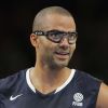 Tony Parker le 15 juillet lors du match de l'équipe de France face à l'Espagne au Palais Omnisport de Paris Bercy face à l'Espagne (70-75)
