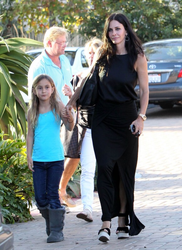Courteney Cox et sa fille Coco : sortie au restaurant Cafe Habana à Los Angeles le 6 juillet 2012.
