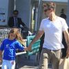 David Arquette et sa fille Coco dans le quartier de Beverly Hills, à Los Angeles, le 16 juillet 2012.