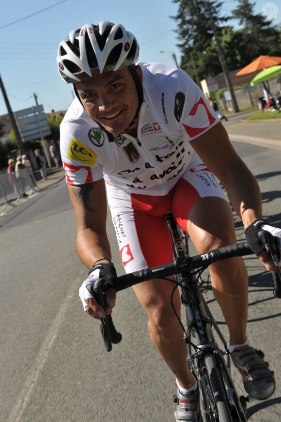 Richard Virenque lors de l'étape du coeur courue lors de la 19e étape du Tour de France le 21 juillet 2012