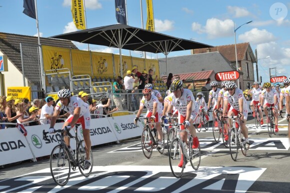 L'étape du coeur organisée par Mécénat Chirurgie Cardiaque s'est déroulée lors de la 19e étape du Tour de France le 21 juillet 2012