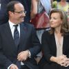 Valérie Trierweiler et François Hollande visitent la maison Jean Vilar à Avignon, le 15 juillet 2012.
