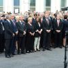 La famille royale de Norvège et nombre de personnalités politiques du pays étaient rassemblées à Oslo dimanche 22 juillet 2012 pour se recueillir à la mémoire des victimes des attentats du 22 juillet 2011 perpétrés dans la capitale et sur l'île d'Utoeya par l'extrémiste Anders Behring Breivik.