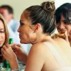 Jennifer Lopez fête ses 43 ans avec un déjeuner au restaurant, entourée d'amis et de Casper Smart. New York, le 24 juillet 2012.