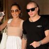 Jennifer Lopez et son chéri Casper Smart à la sortie de leur hôtel. New York, le 24 juillet 2012.