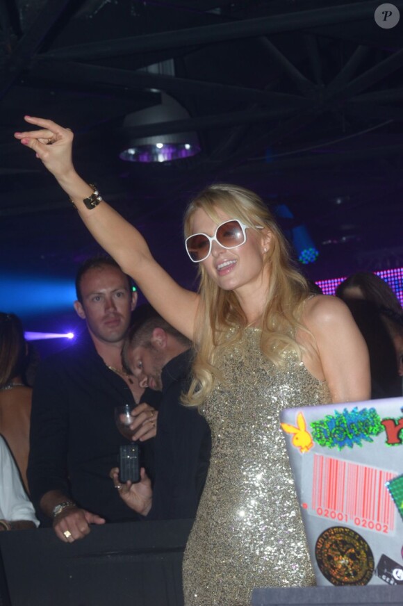 Paris Hilton au Palais Club de Cannes, le 23 juillet 2012.